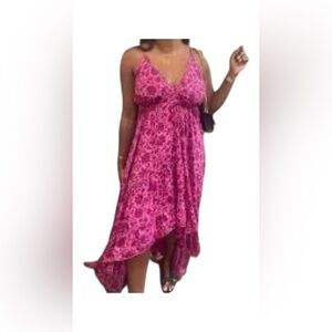 Pink Floral Women's Dress